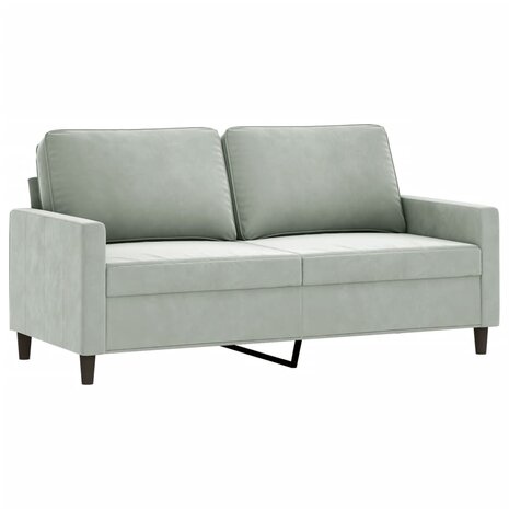 Tweezitsbank 140 cm fluweel lichtgrijs 2