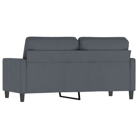Tweezitsbank 140 cm fluweel donkergrijs 5