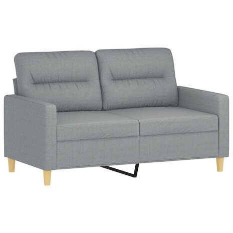 Tweezitsbank 120 cm stof lichtgrijs 2