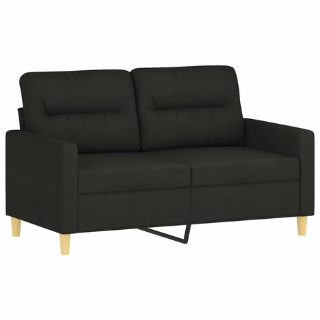 Tweezitsbank 120 cm stof zwart 2