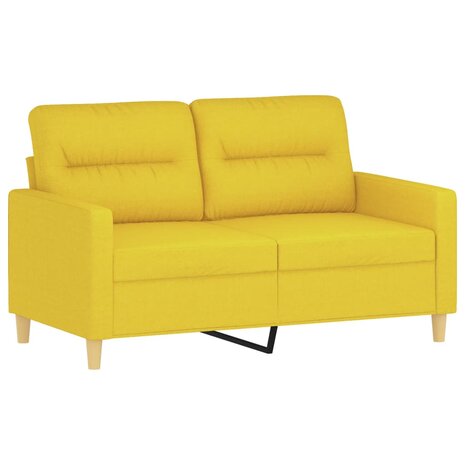 Tweezitsbank 120 cm stof lichtgeel 2