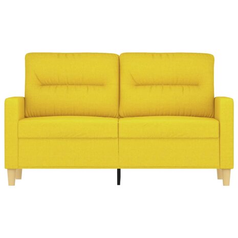 Tweezitsbank 120 cm stof lichtgeel 3