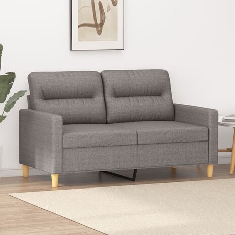 Tweezitsbank 120 cm stof taupe 1
