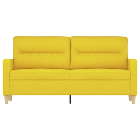 Tweezitsbank 140 cm stof lichtgeel 3
