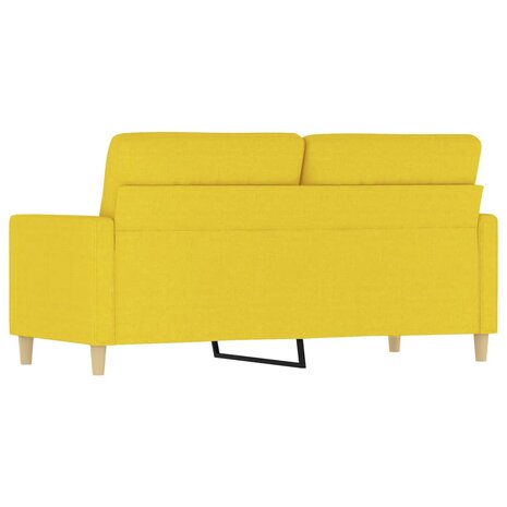 Tweezitsbank 140 cm stof lichtgeel 5