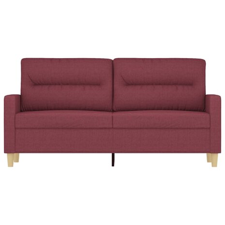 Tweezitsbank 140 cm stof wijnrood 3