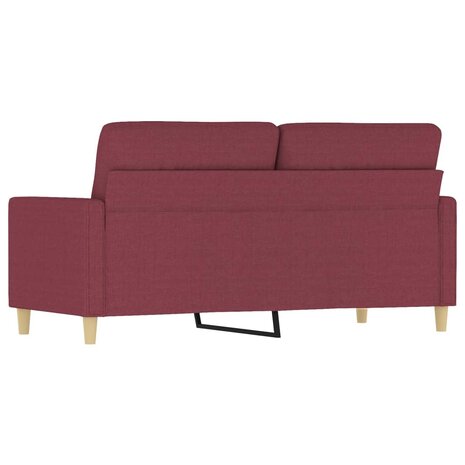 Tweezitsbank 140 cm stof wijnrood 5