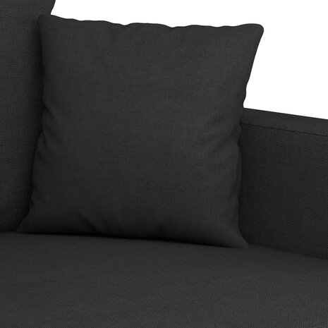 Tweezitsbank 120 cm stof zwart 6