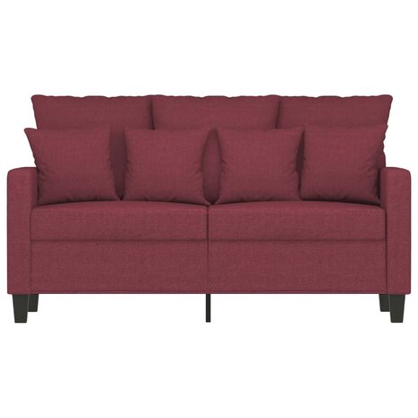 Tweezitsbank 120 cm stof wijnrood 3