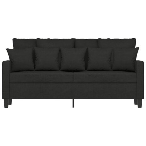 Tweezitsbank 140 cm stof zwart 3