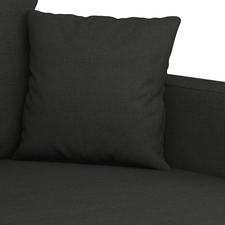 Tweezitsbank 140 cm stof zwart 6