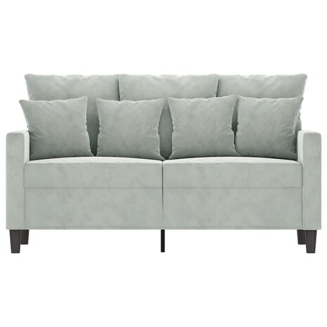 Tweezitsbank 120 cm fluweel lichtgrijs 3