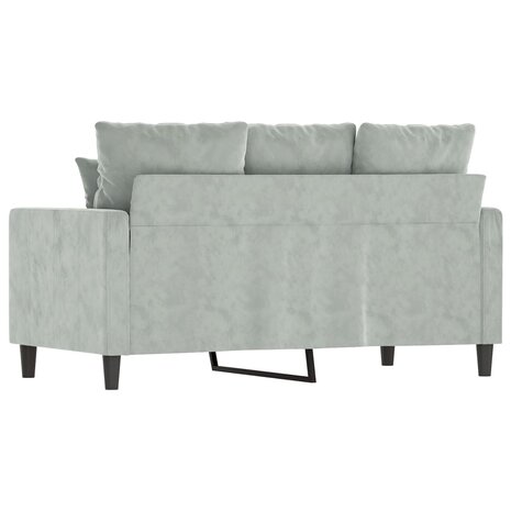 Tweezitsbank 120 cm fluweel lichtgrijs 5