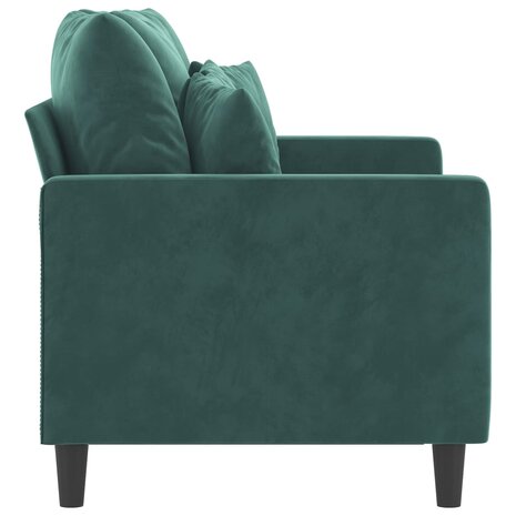 Tweezitsbank 120 cm fluweel donkergroen 4
