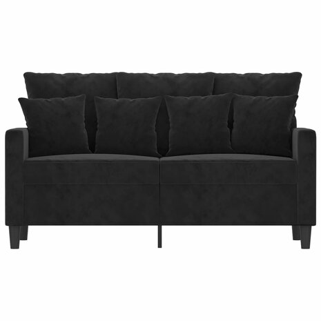 Tweezitsbank 120 cm fluweel zwart 3