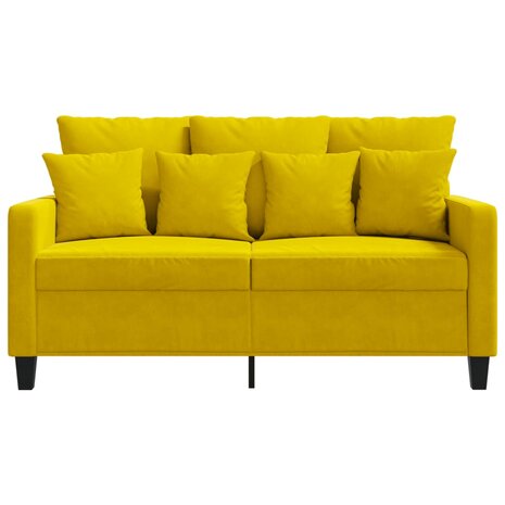 Tweezitsbank 120 cm fluweel geel 4