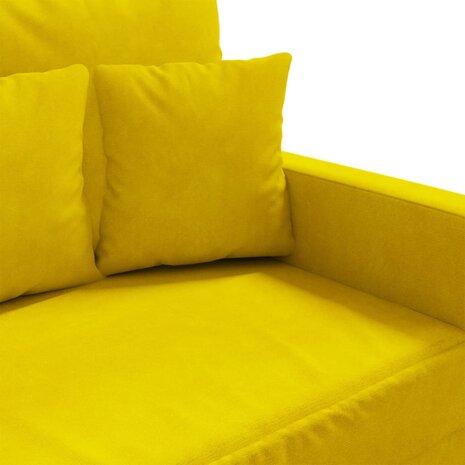 Tweezitsbank 120 cm fluweel geel 7