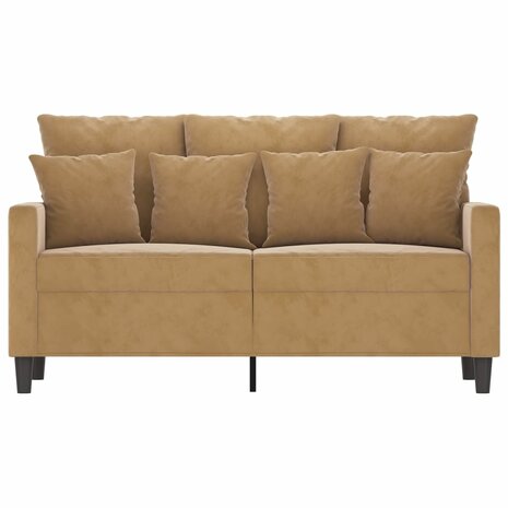 Tweezitsbank 120 cm fluweel bruin 3