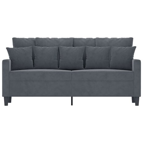 Tweezitsbank 140 cm fluweel donkergrijs 3