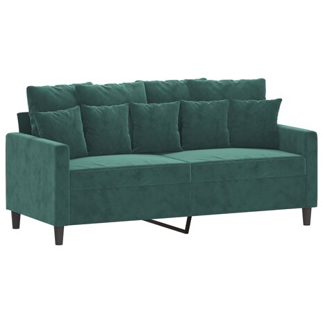 Tweezitsbank 140 cm fluweel donkergroen 2