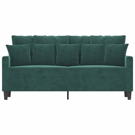 Tweezitsbank 140 cm fluweel donkergroen 3