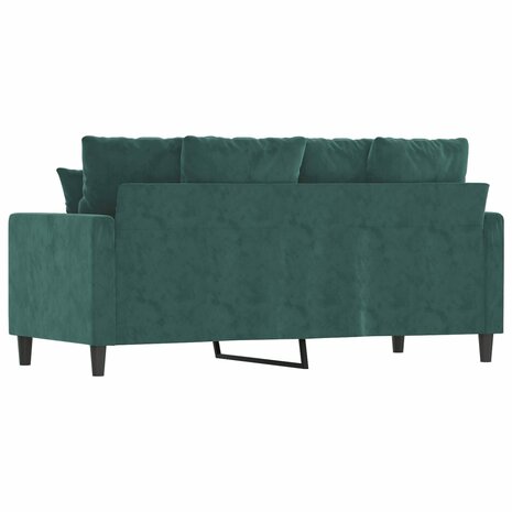 Tweezitsbank 140 cm fluweel donkergroen 5
