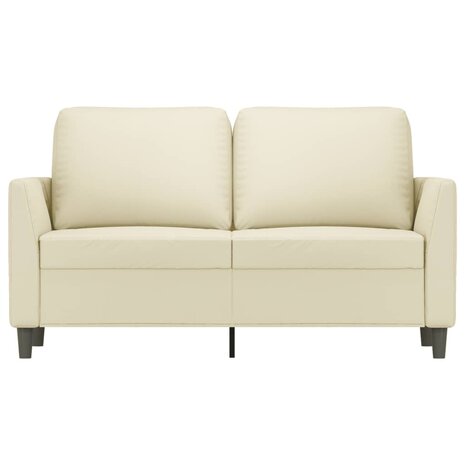 Tweezitsbank 120 cm kunstleer crèmekleurig 3