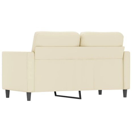 Tweezitsbank 120 cm kunstleer crèmekleurig 5