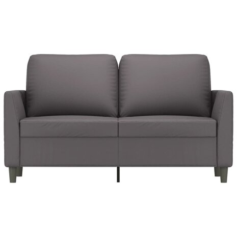 Tweezitsbank 120 cm kunstleer grijs 3