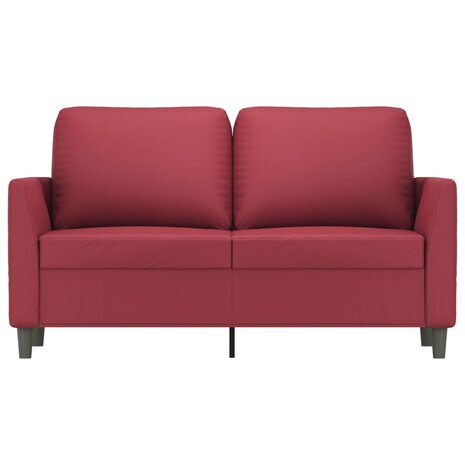 Tweezitsbank 120 cm kunstleer wijnrood 3