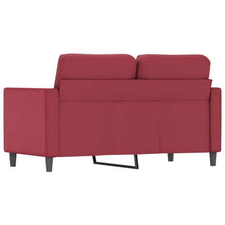 Tweezitsbank 120 cm kunstleer wijnrood 5