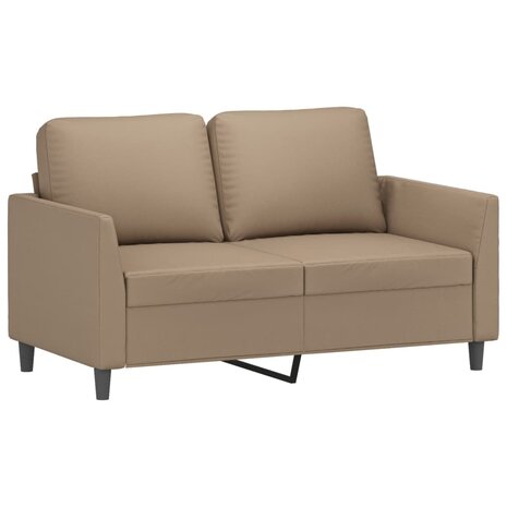 Tweezitsbank 120 cm kunstleer cappuccinokleurig 2