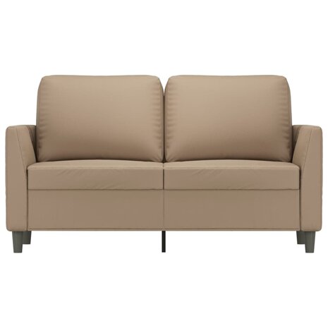 Tweezitsbank 120 cm kunstleer cappuccinokleurig 3