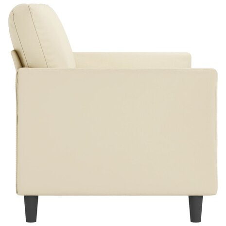 Tweezitsbank 140 cm kunstleer crèmekleurig 4