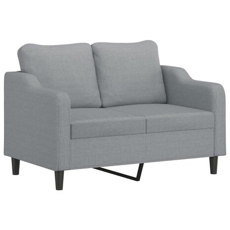Tweezitsbank 120 cm stof lichtgrijs 2