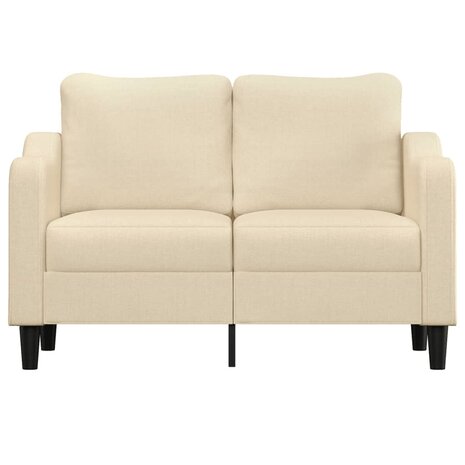 Tweezitsbank 120 cm stof crèmekleurig 3