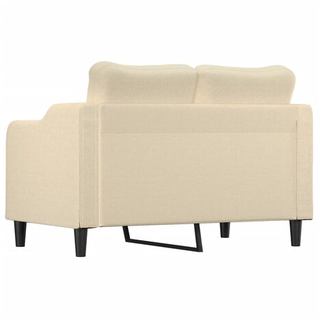 Tweezitsbank 120 cm stof crèmekleurig 5
