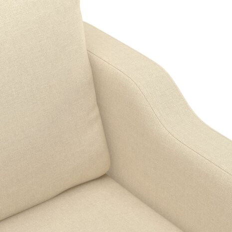 Tweezitsbank 120 cm stof crèmekleurig 6
