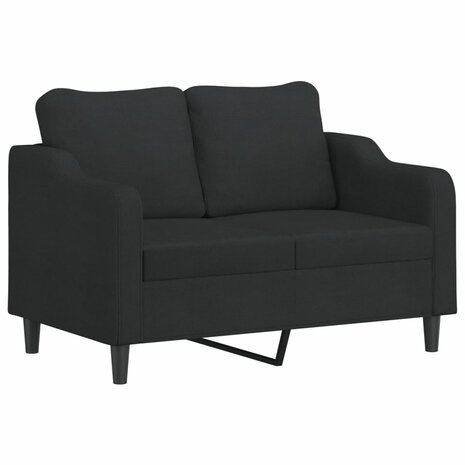 Tweezitsbank 120 cm stof zwart 2
