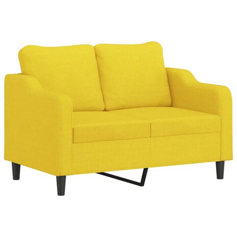 Tweezitsbank 120 cm stof lichtgeel 2