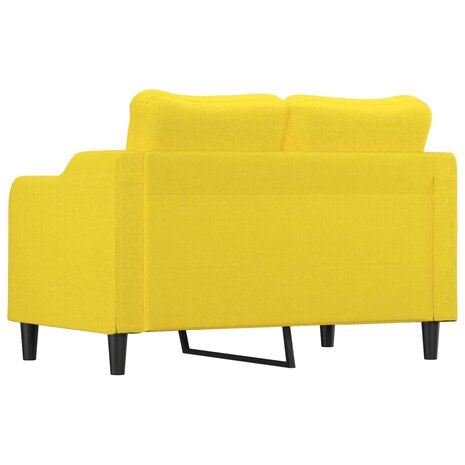 Tweezitsbank 120 cm stof lichtgeel 5