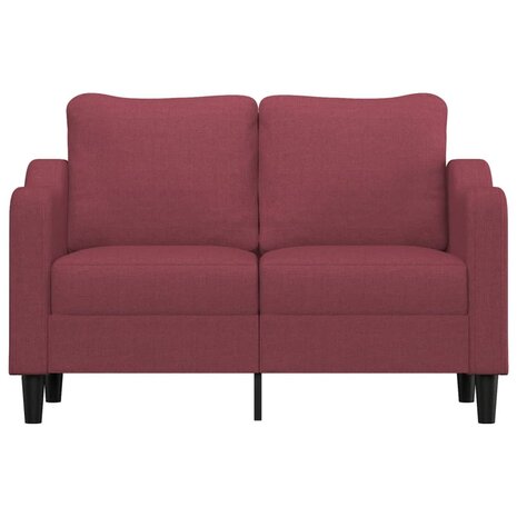 Tweezitsbank 120 cm stof wijnrood 3
