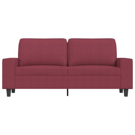 Tweezitsbank 140 cm stof wijnrood 3