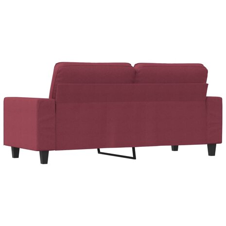Tweezitsbank 140 cm stof wijnrood 5