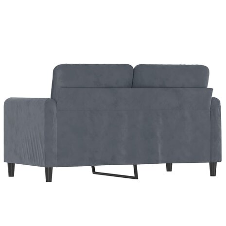 Tweezitsbank 120 cm fluweel donkergrijs 5