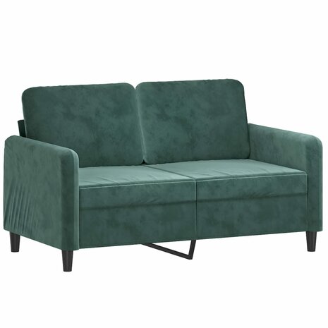 Tweezitsbank 120 cm fluweel donkergroen 2