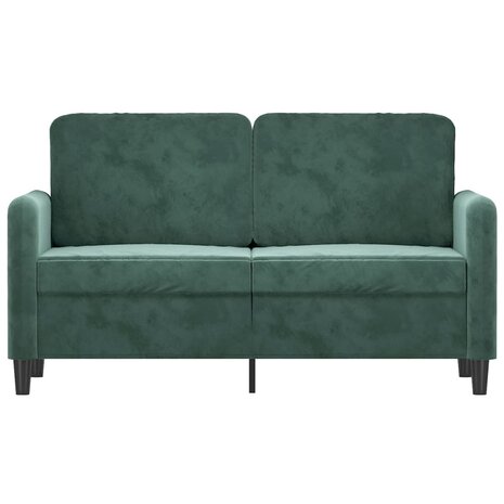 Tweezitsbank 120 cm fluweel donkergroen 3