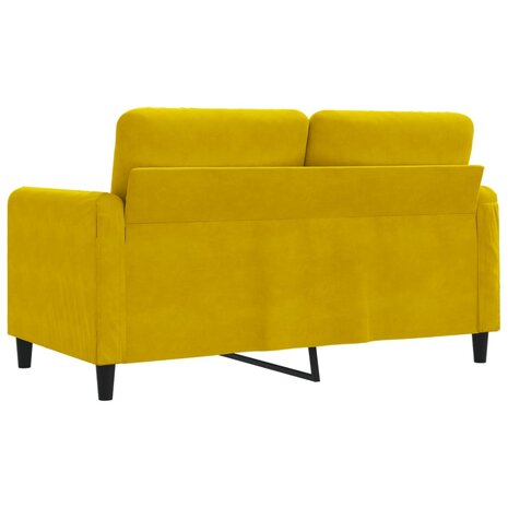 Tweezitsbank 120 cm fluweel geel 6