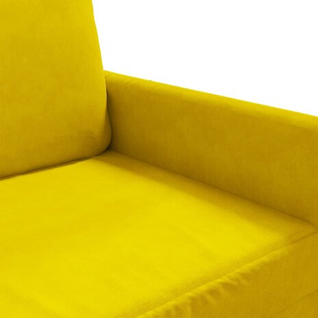 Tweezitsbank 120 cm fluweel geel 7