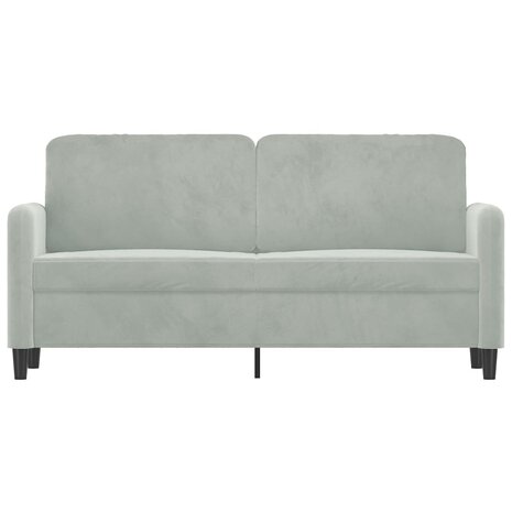 Tweezitsbank 140 cm fluweel lichtgrijs 3